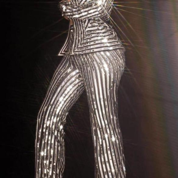 Silver Lens Print Suits