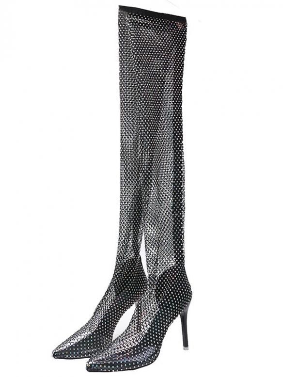 Hollow Out Chain High Heel