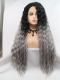 Human Hair Full Lace Wig Curly Ash Brown