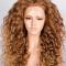 Human Hair Full Lace Wig Curly Ash Brown