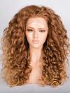 Human Hair Full Lace Wig Curly Ash Brown