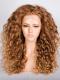 Human Hair Full Lace Wig Curly Ash Brown