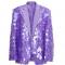 Purple sequin oversize vintage coat