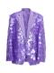 Purple sequin oversize vintage coat