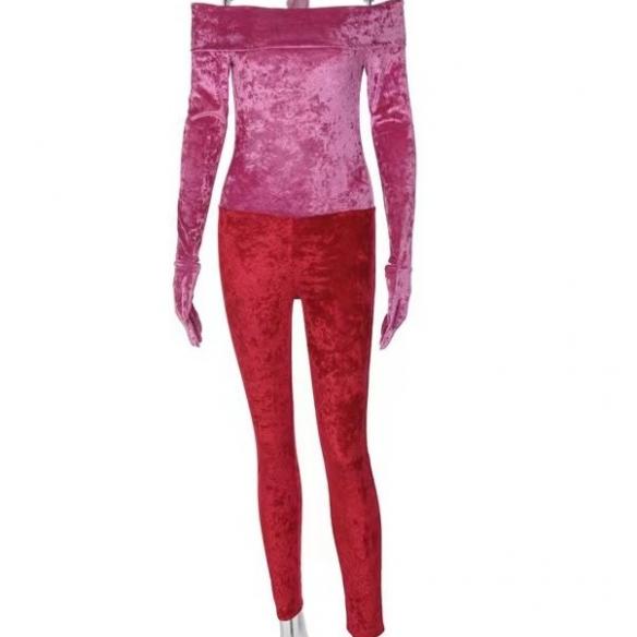Pink Velvet Bodysuit