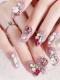 Bling Rhinestone Acrylic Fake Nails