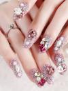 Bling Rhinestone Acrylic Fake Nails