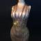 Skincolor Gold Rhinestone Tassel Sleeveless Dress