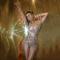 Silver Beading Pendant Sequin Bodysuit