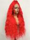 Red Curly Synthetic Drag Wig