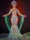 Customize Mermaid Sequin Dress（include headdress）