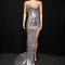 Sparkly Silver Sequin Long Fishtail Dress