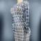 Grid Flashing Rhinestones See Through Dress