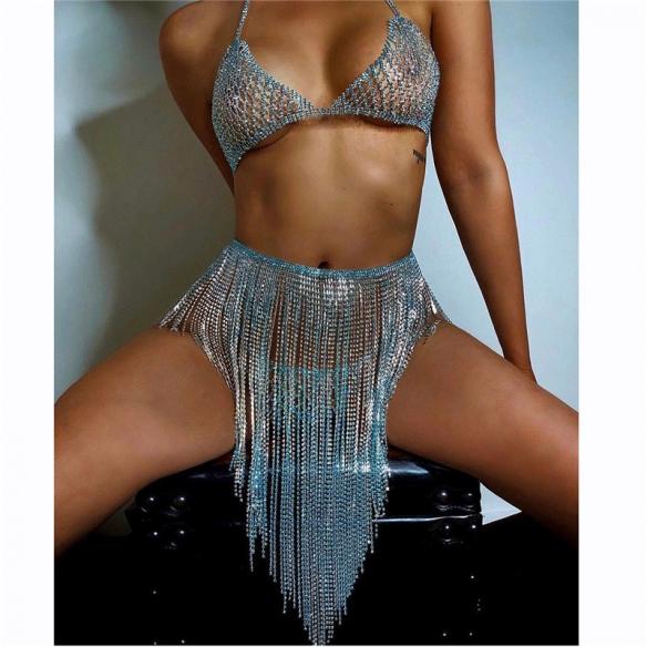 3 Piece Diamond Bikini（TOP & BOTTOM & DRESS）