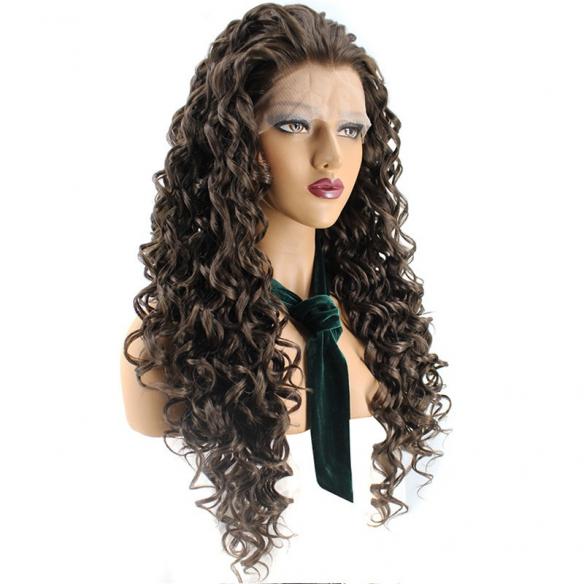 Chocolate Long Wave Lace Front Drag Wig