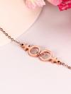 Rose Gold Stainless Steel Lesbian Pride Bracelet