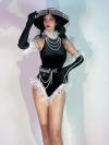 Black Velvet Leotard (includes hat & gloves)