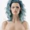 Dusty Blue Wavy above Shoulder Synthetic Lace Wig - Style - Emma