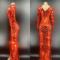 Red Sequin High Split Long Dress
