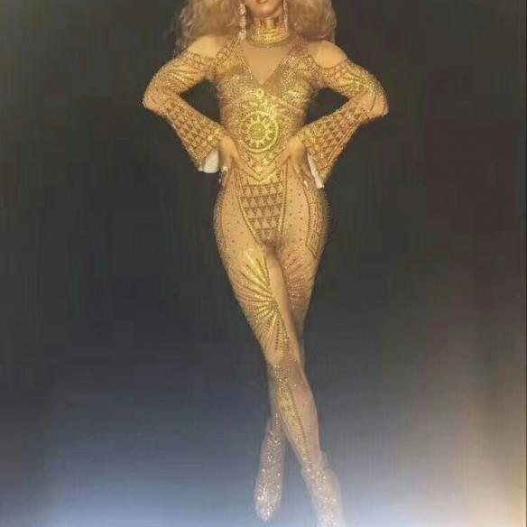 Gold Mandarin Sleeve Bodysuit