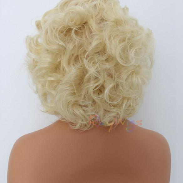 Human Hair Full Lace Wig Curly Ash Brown
