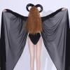 Black Long Sleeve Halloween Costume Cloak
