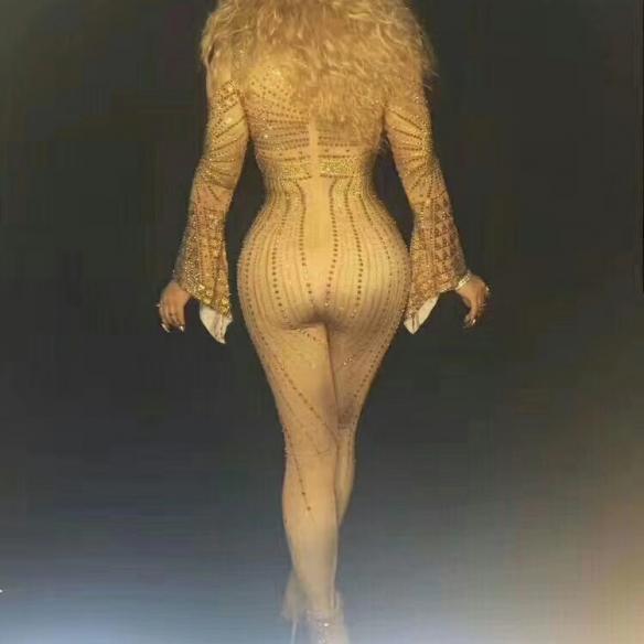 Gold Mandarin Sleeve Bodysuit