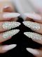 24 PCS Drag Nail Pink And Rhinestones