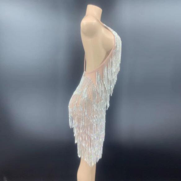 Silver Tassel Dress