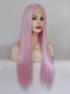 Long Pink Lace Front Drag Wig
