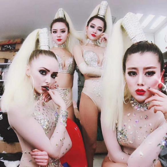 Colorful Rhinestone Two-piece