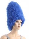 Blue stylished curly wave machine made synthetic wig