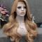 Human Hair Full Lace Wig Curly Ash Brown