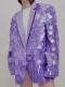 Purple sequin oversize vintage coat