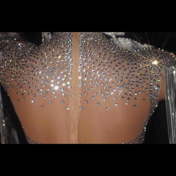 Silver Flasing Tassel Dress