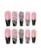 24 Pieces pink rhinestone drag nail