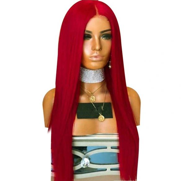 Red Wine Long Straight Drag Wig