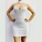 White Sequin Strapless Dress