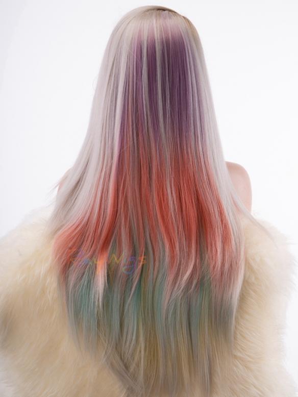 Human Hair Full Lace Wig Curly Ash Brown