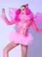 Full Set Pink Drag Dress（includes headdress）