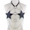 Black Body Cage Harness Bra Metal Chain Rave Costume