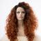 Human Hair Full Lace Wig Curly Ash Brown