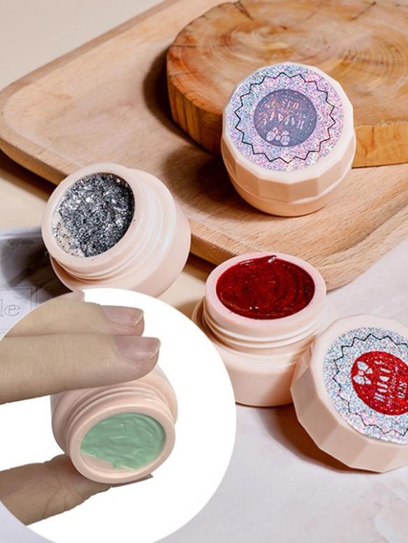 Glittery Chrome Stiletto Nail Polish