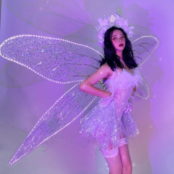 White Crystal Like Wing