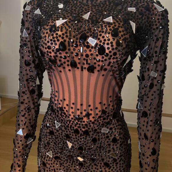 Black Geometric Pattern Dress