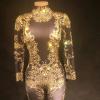 Silver/ Gold Pattern Bodysuit