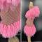 Various Colors Bead Grid Tulle Dress