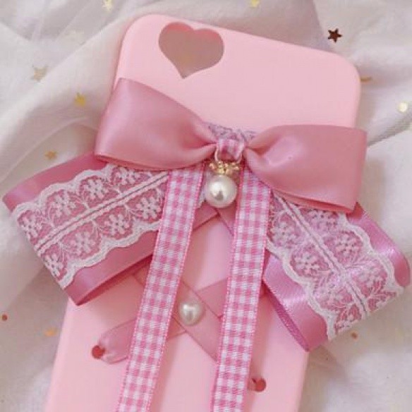 Kawaii Pink Ribbon Bow Phone Case