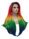 Custom Rainbow Color Lace Front Wig