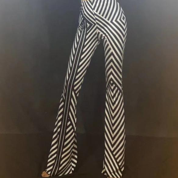 Black and White Stripe Two-piece Set